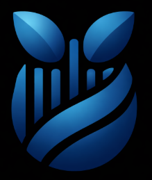 BlueBean Capital logo featuring a stylized blue bean representing AI-powered algorithmic trading